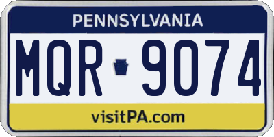 PA license plate MQR9074