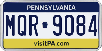 PA license plate MQR9084