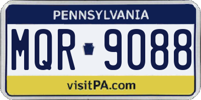 PA license plate MQR9088