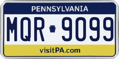 PA license plate MQR9099