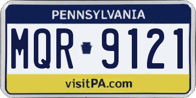 PA license plate MQR9121