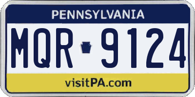 PA license plate MQR9124