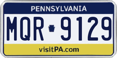PA license plate MQR9129