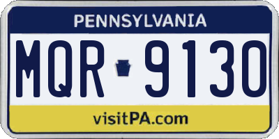 PA license plate MQR9130