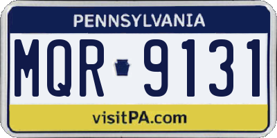 PA license plate MQR9131