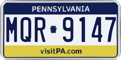 PA license plate MQR9147