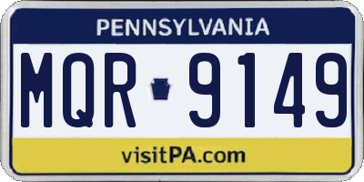 PA license plate MQR9149