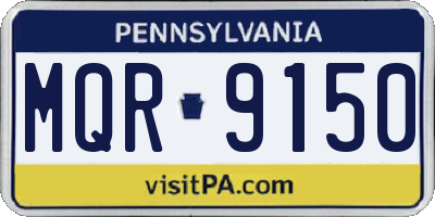 PA license plate MQR9150