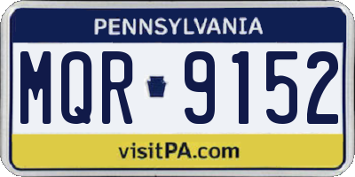 PA license plate MQR9152