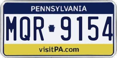 PA license plate MQR9154