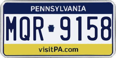 PA license plate MQR9158