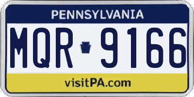 PA license plate MQR9166