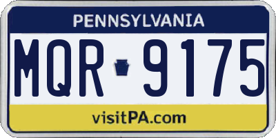 PA license plate MQR9175