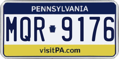 PA license plate MQR9176