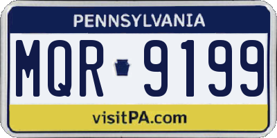 PA license plate MQR9199