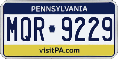 PA license plate MQR9229
