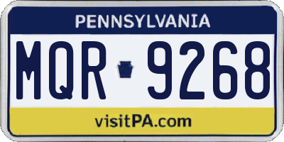 PA license plate MQR9268