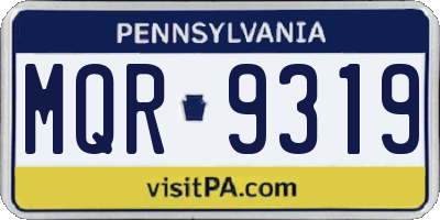 PA license plate MQR9319