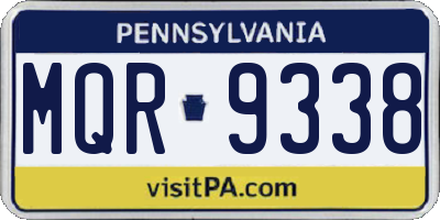 PA license plate MQR9338