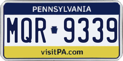 PA license plate MQR9339