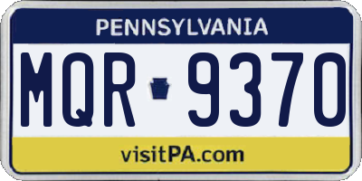 PA license plate MQR9370