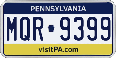 PA license plate MQR9399