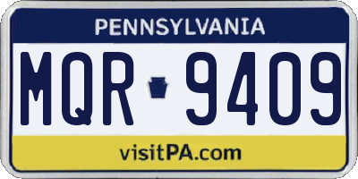 PA license plate MQR9409