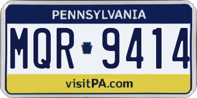 PA license plate MQR9414