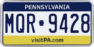 PA license plate MQR9428