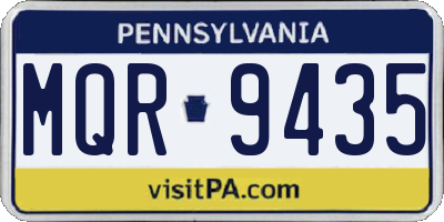 PA license plate MQR9435