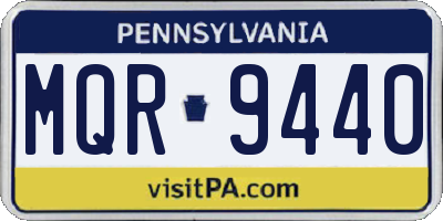 PA license plate MQR9440