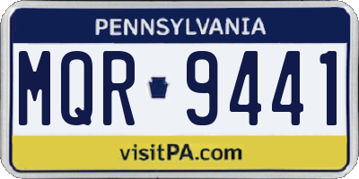 PA license plate MQR9441