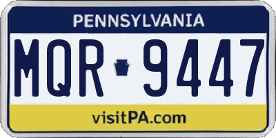 PA license plate MQR9447