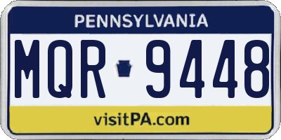 PA license plate MQR9448