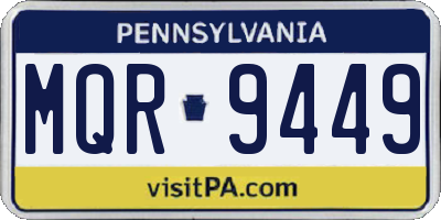 PA license plate MQR9449