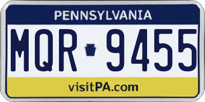 PA license plate MQR9455