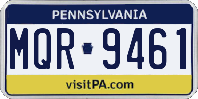PA license plate MQR9461