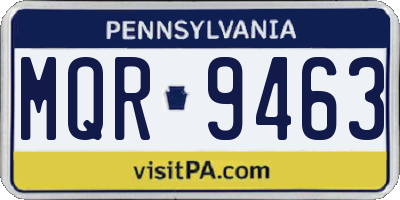 PA license plate MQR9463