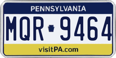 PA license plate MQR9464