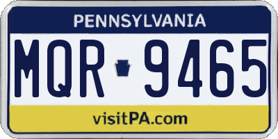 PA license plate MQR9465
