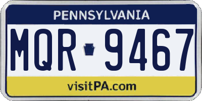 PA license plate MQR9467