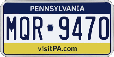 PA license plate MQR9470