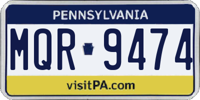 PA license plate MQR9474