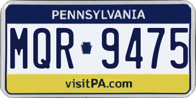 PA license plate MQR9475