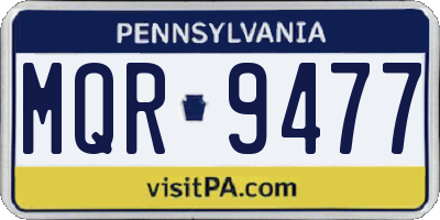 PA license plate MQR9477