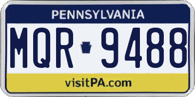 PA license plate MQR9488