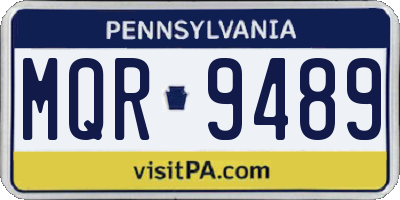 PA license plate MQR9489