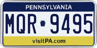 PA license plate MQR9495