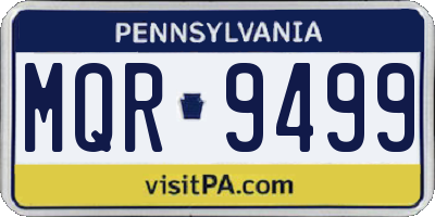 PA license plate MQR9499