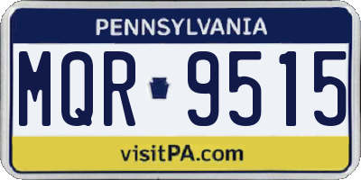 PA license plate MQR9515